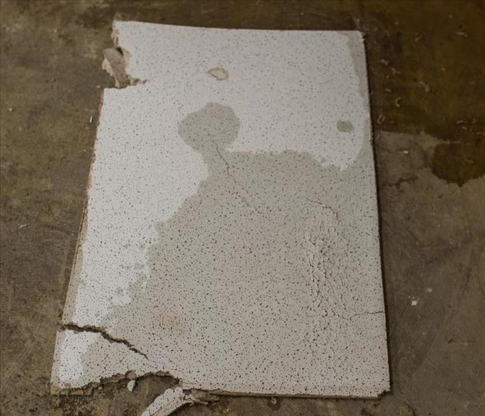 ceiling tile after water damage