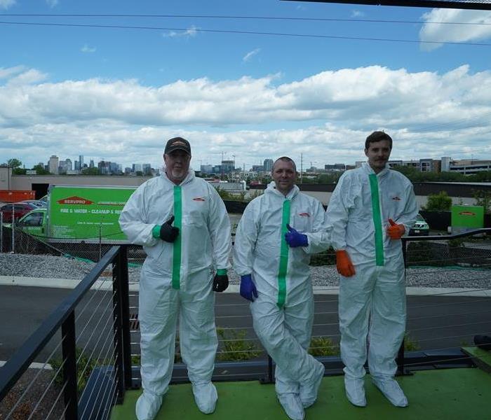 The SERVPRO team in their protective garb ready to help your Green Hills property recover from disaster! 