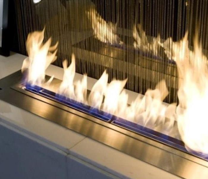 Fire place in a commercial property 