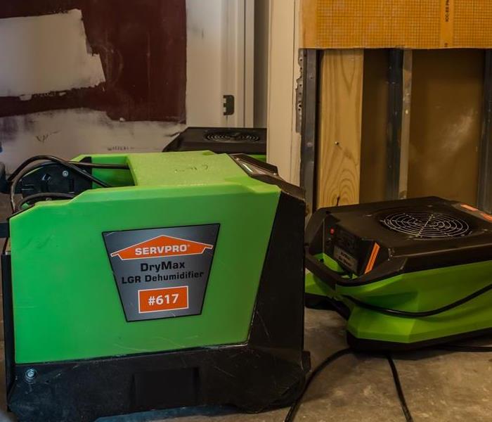 We use equipment like air movers and dehumidifiers to mitigate water damage quickly and efficiently!