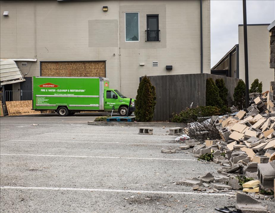 SERVPRO specializes in property damage after a storm or any other major disaster- our signature green van says it all!