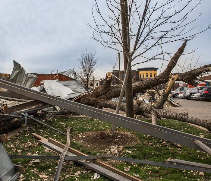 Tornado damage makes its way across town, but with the SERVPRO team's guidance, you'll be back to normal quickly!